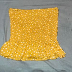 Flower print strapless top!